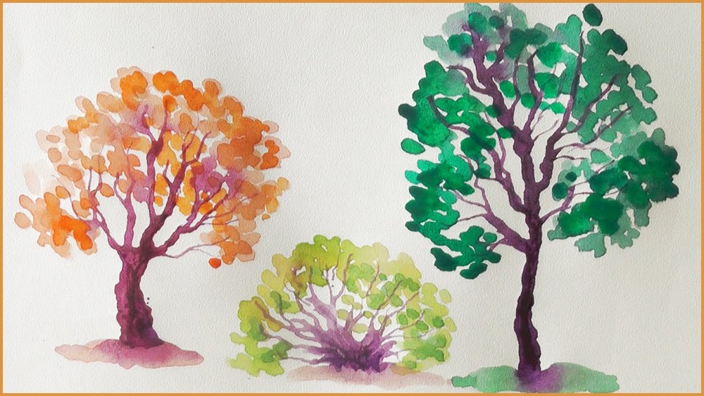 Детские рисунки деревьев